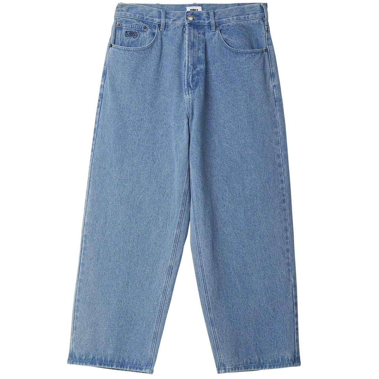 Obey Bigwig Baggy Denim - Light Indigo