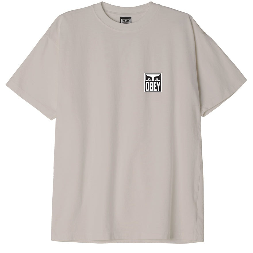 Eyes Icon II Heavyweight T- Shirt - Silver Grey