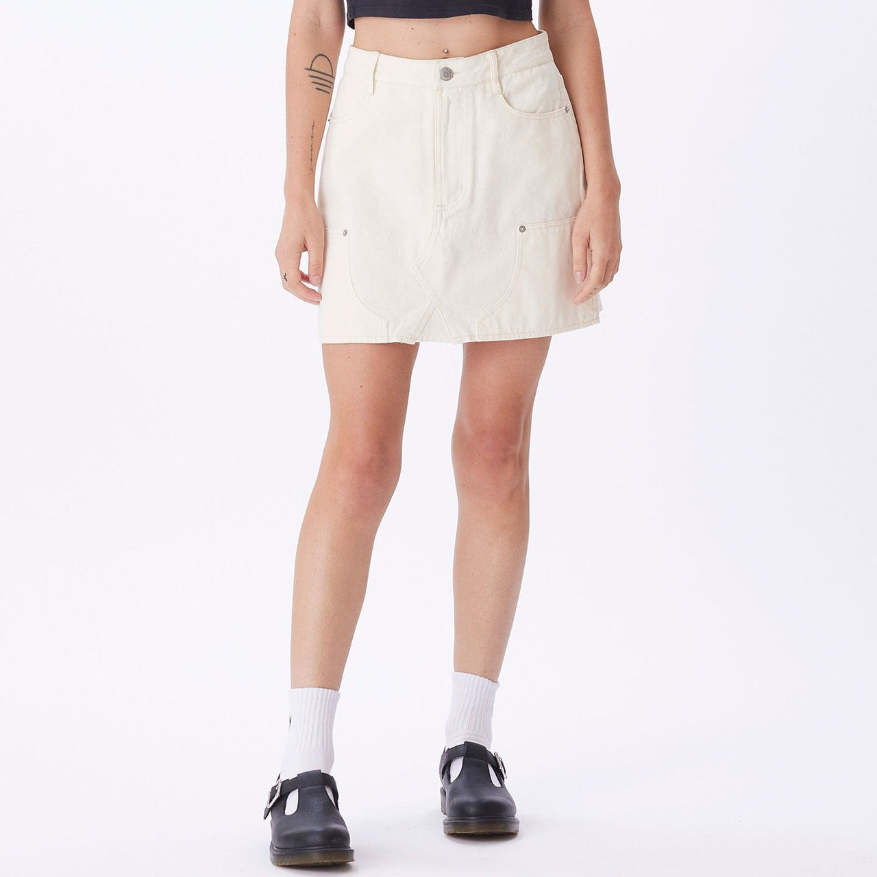 Obey Bibi Carpenter Skirt - Unbleached