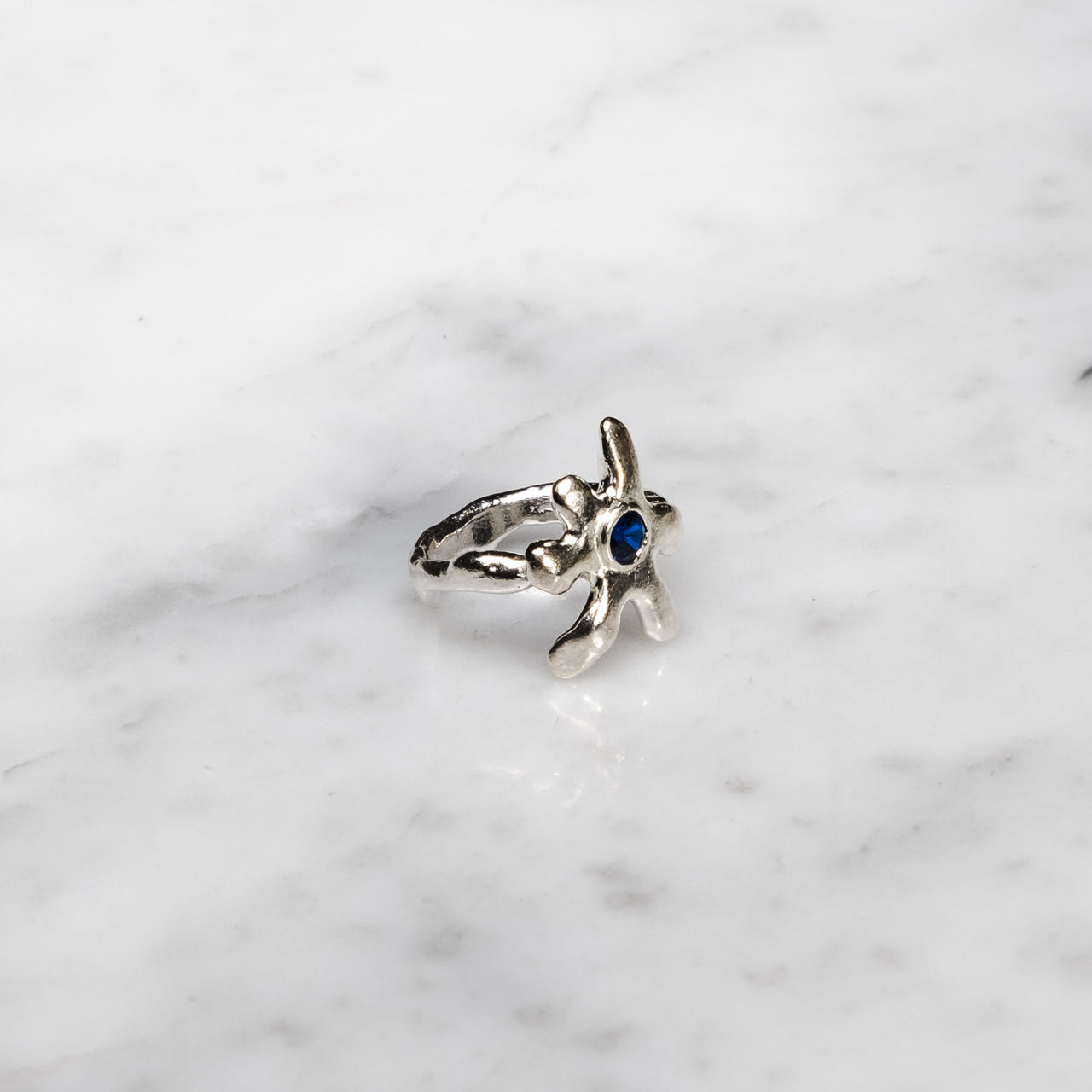 Lumbre Anillo Flor Azul