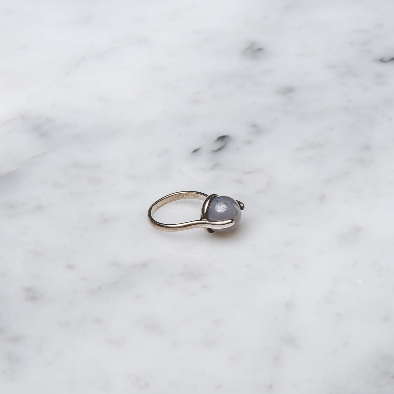 Ara Jwls Anillo Sfera Cuarzo Agata Gris