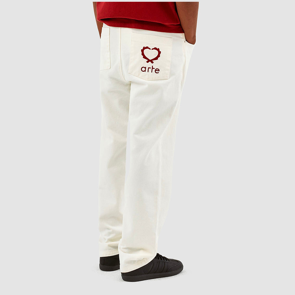 Poage Back Heart Pants - Cream