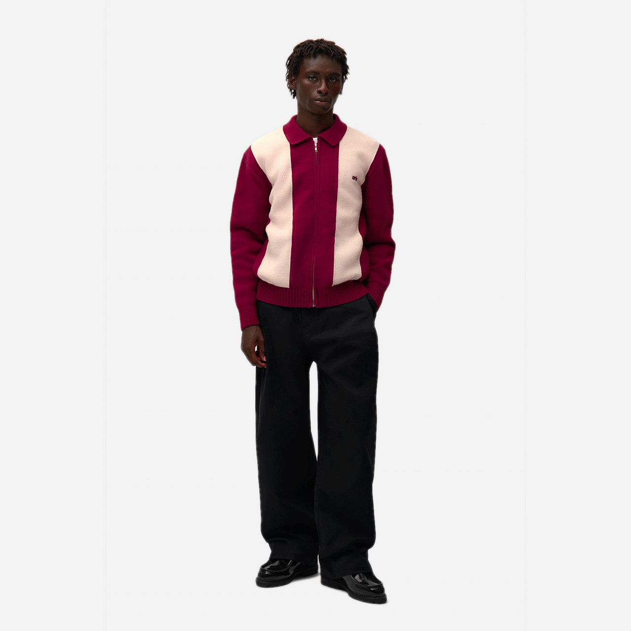 Arte Cardigan - Bordeaux / Cream