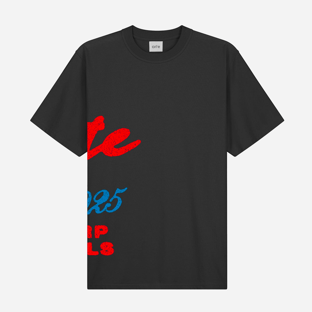 Arte Side Print T-Shirt - Black
