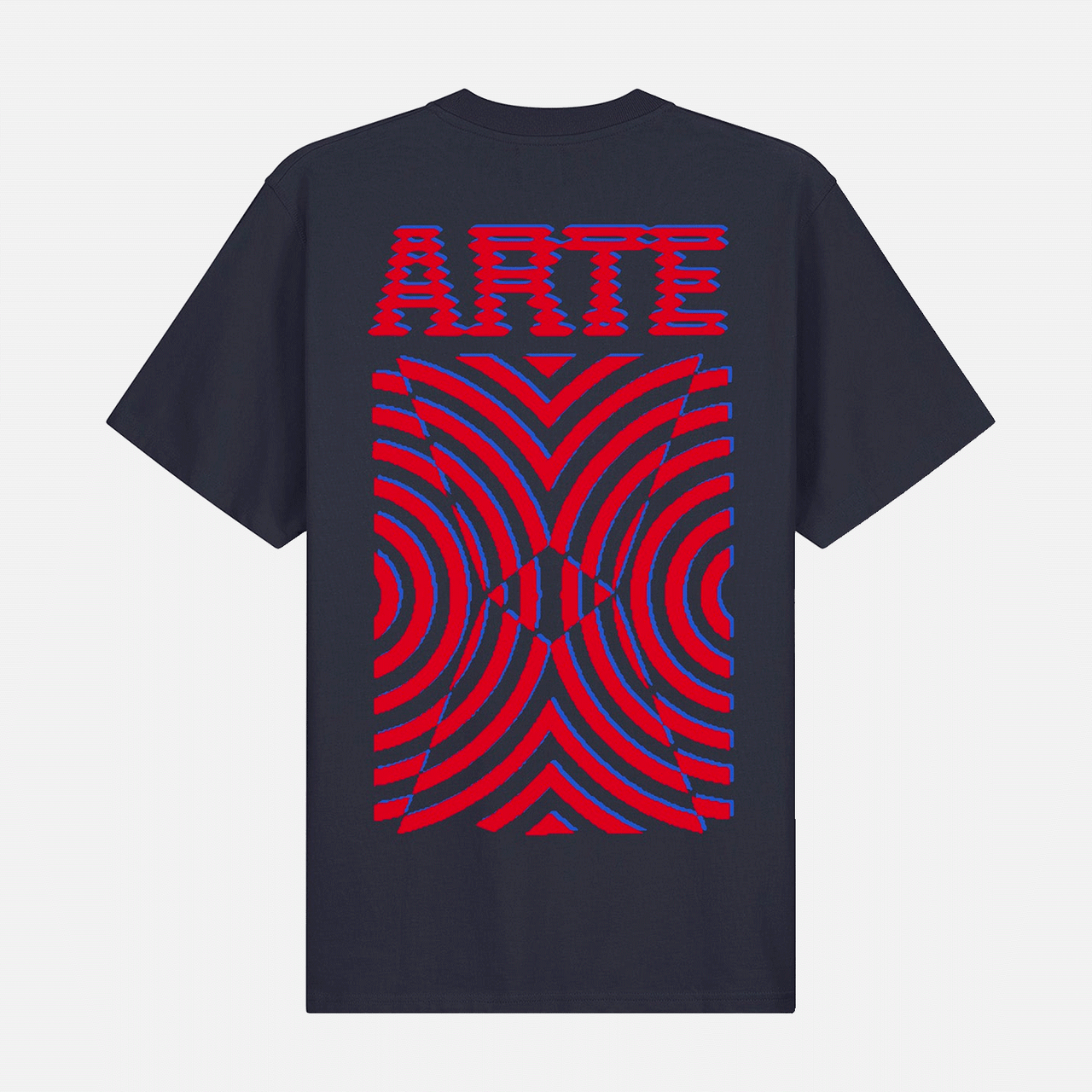 Arte Back Print T-Shirt - Navy