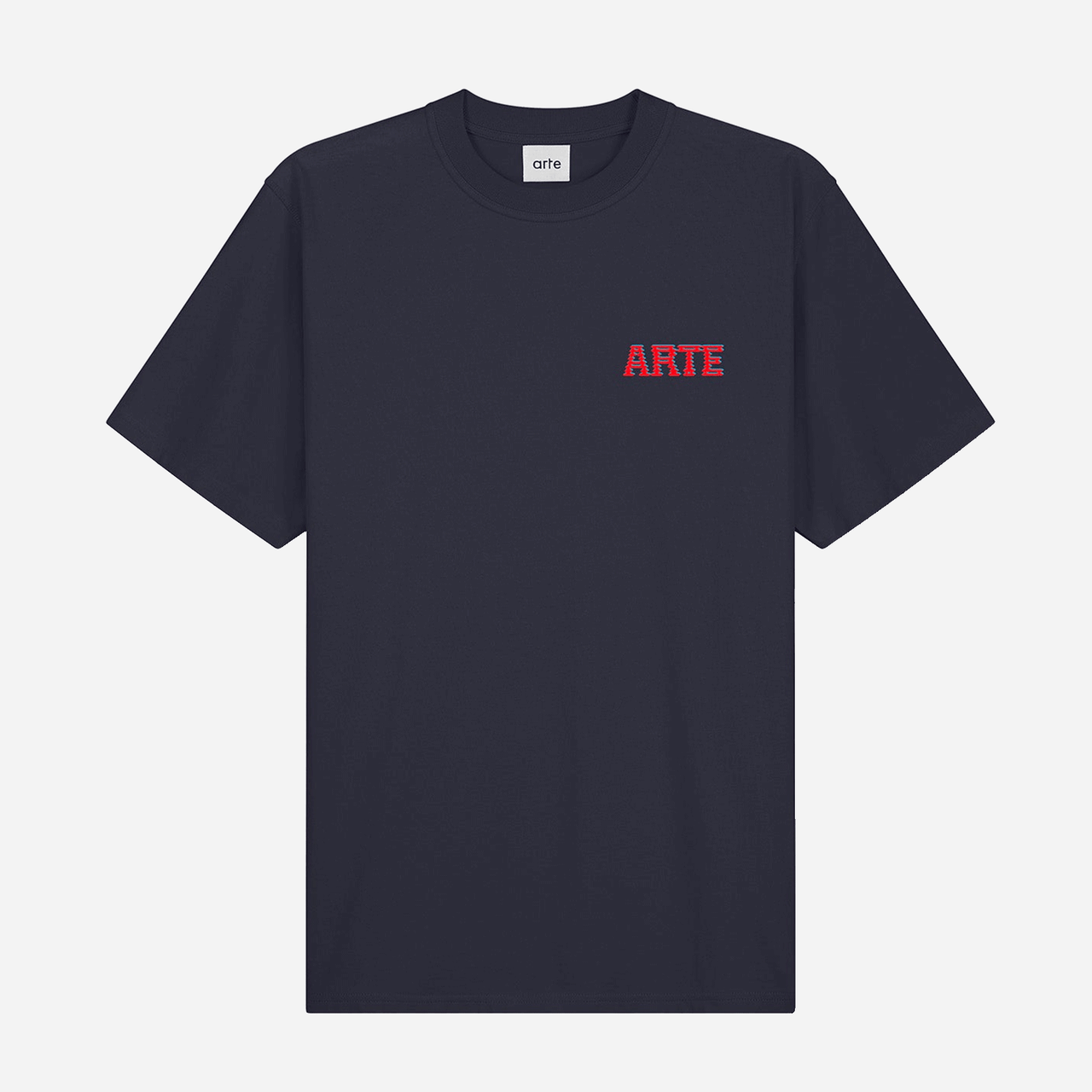 Arte Back Print T-Shirt - Navy