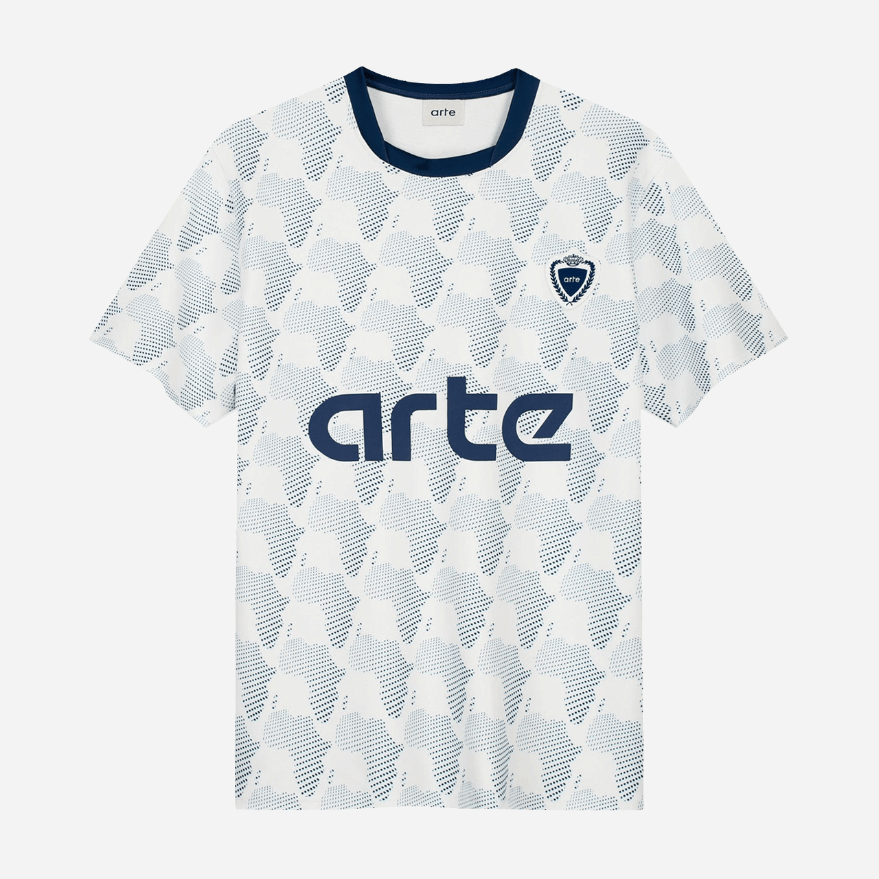 Arte Footbal T-Shirt - White / Navy