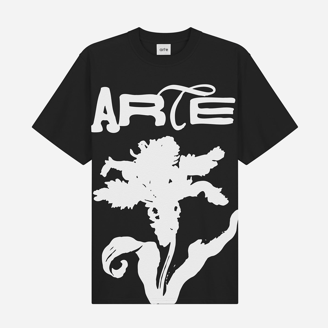Arte Big Flower T-Shirt - Black