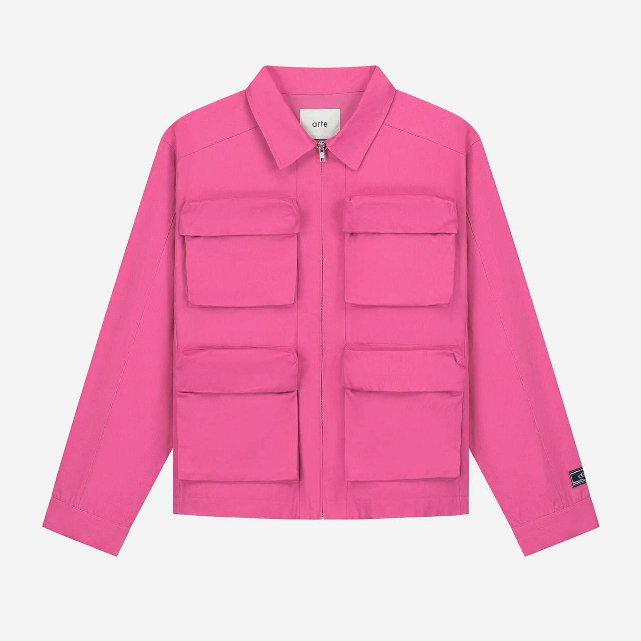 Arte 3D Pockets Nylon Jacket - Pink