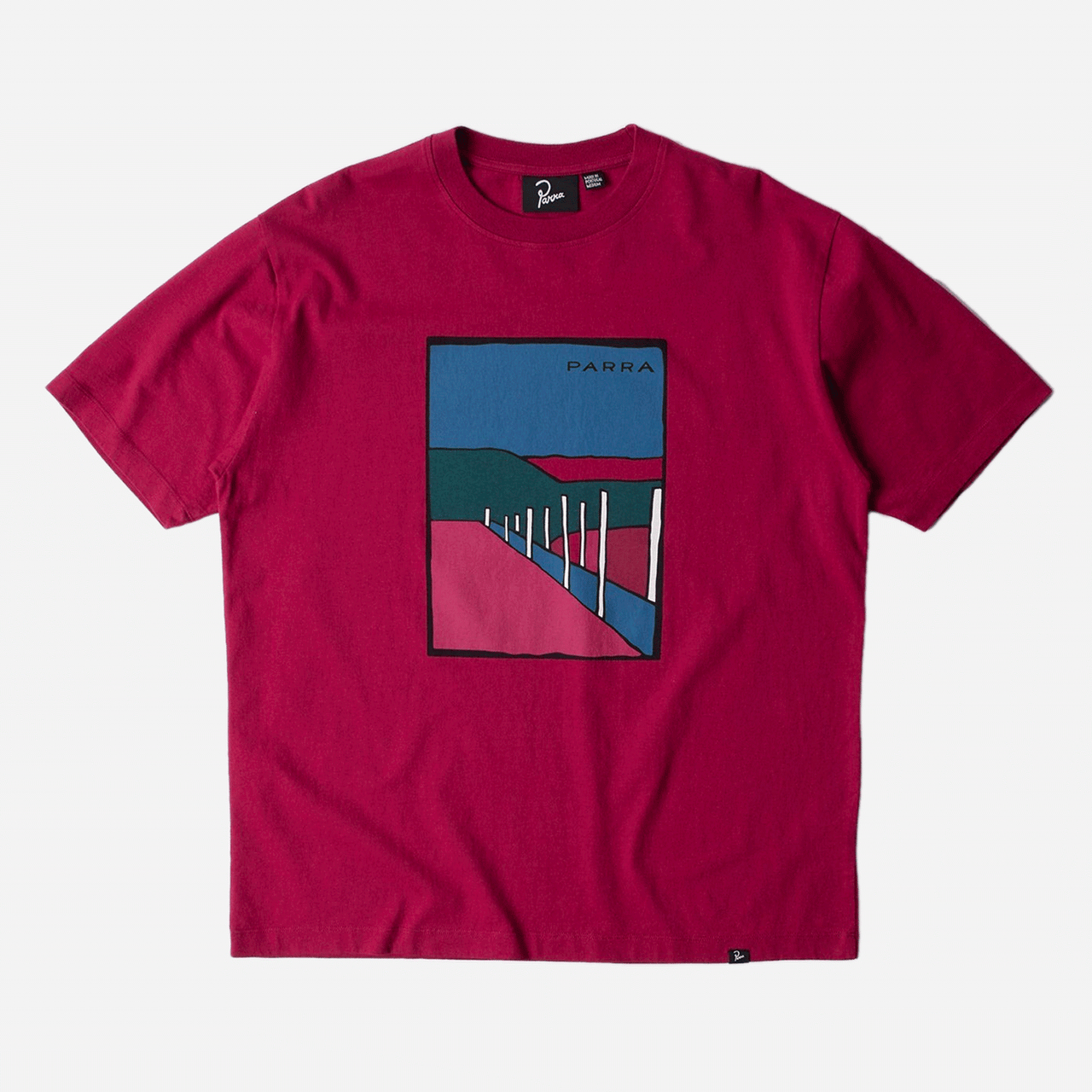 By Parra Beach Parking T-Shirt - Raspberry