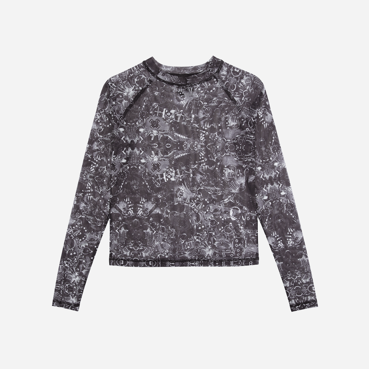 Boiler Room Chains Mesh LS Top - Black