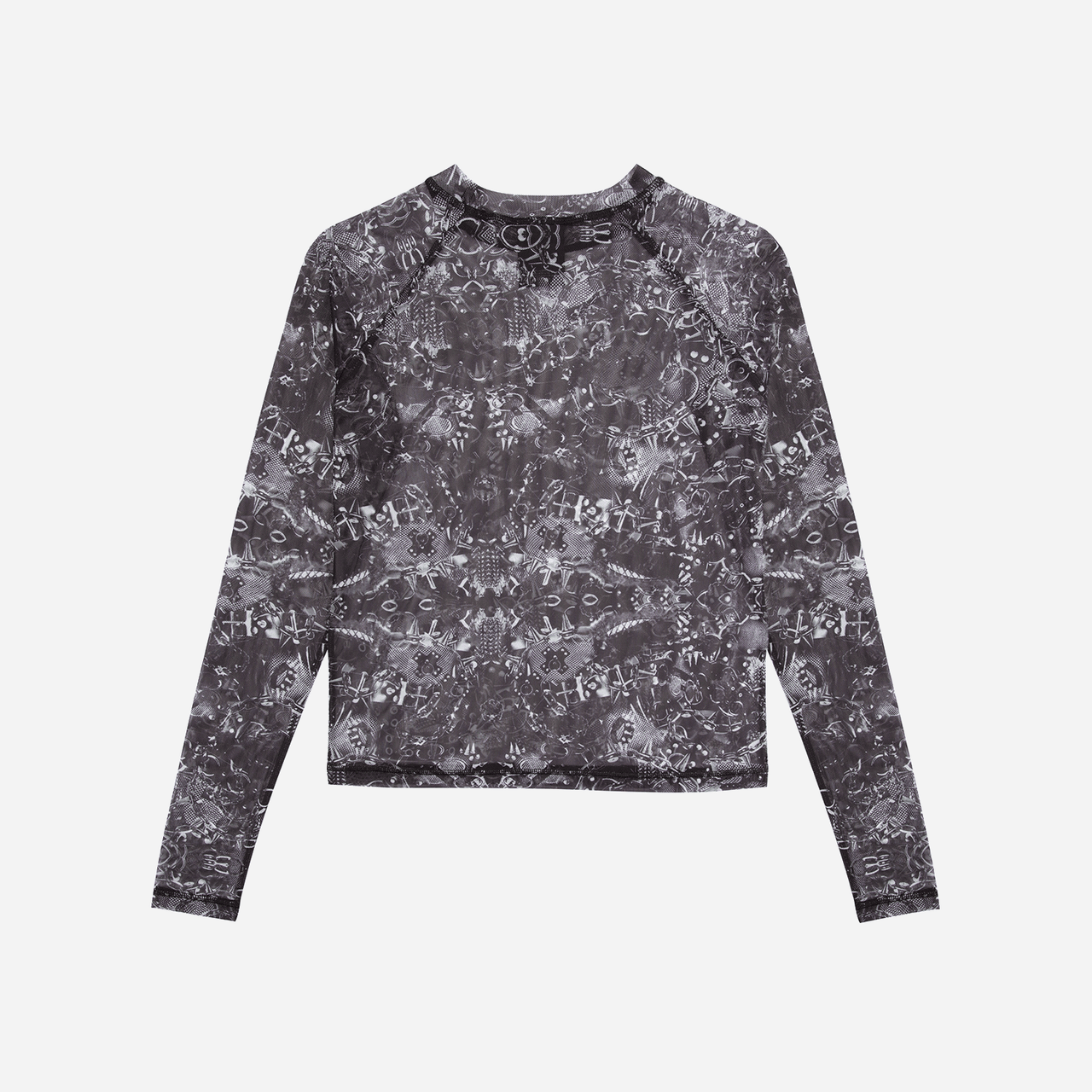Boiler Room Chains Mesh LS Top - Black