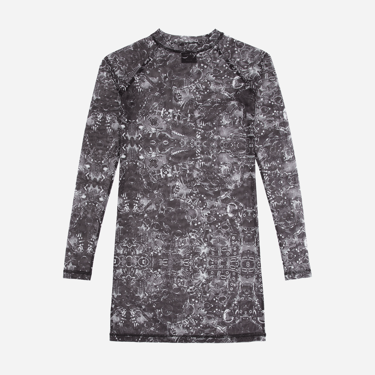 Boiler Room Chains Mesh Dress - Black