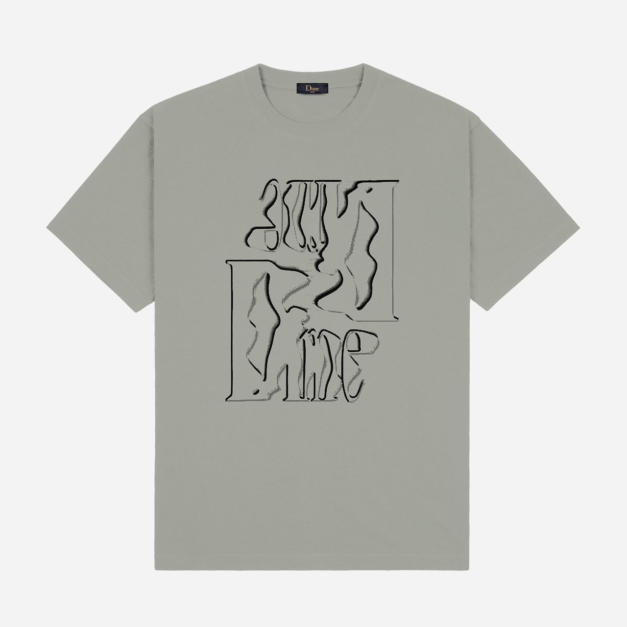Dime Monogram T-Shirt - Gravel