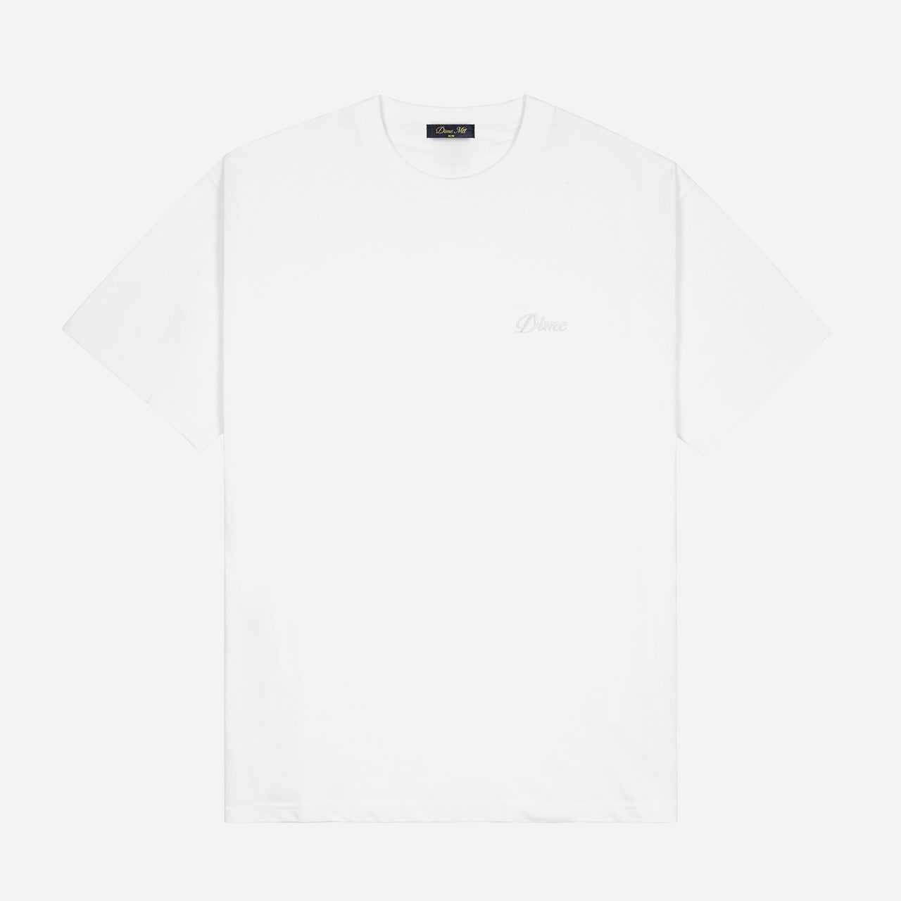Dime Cursive Small Logo T-Shirt - White