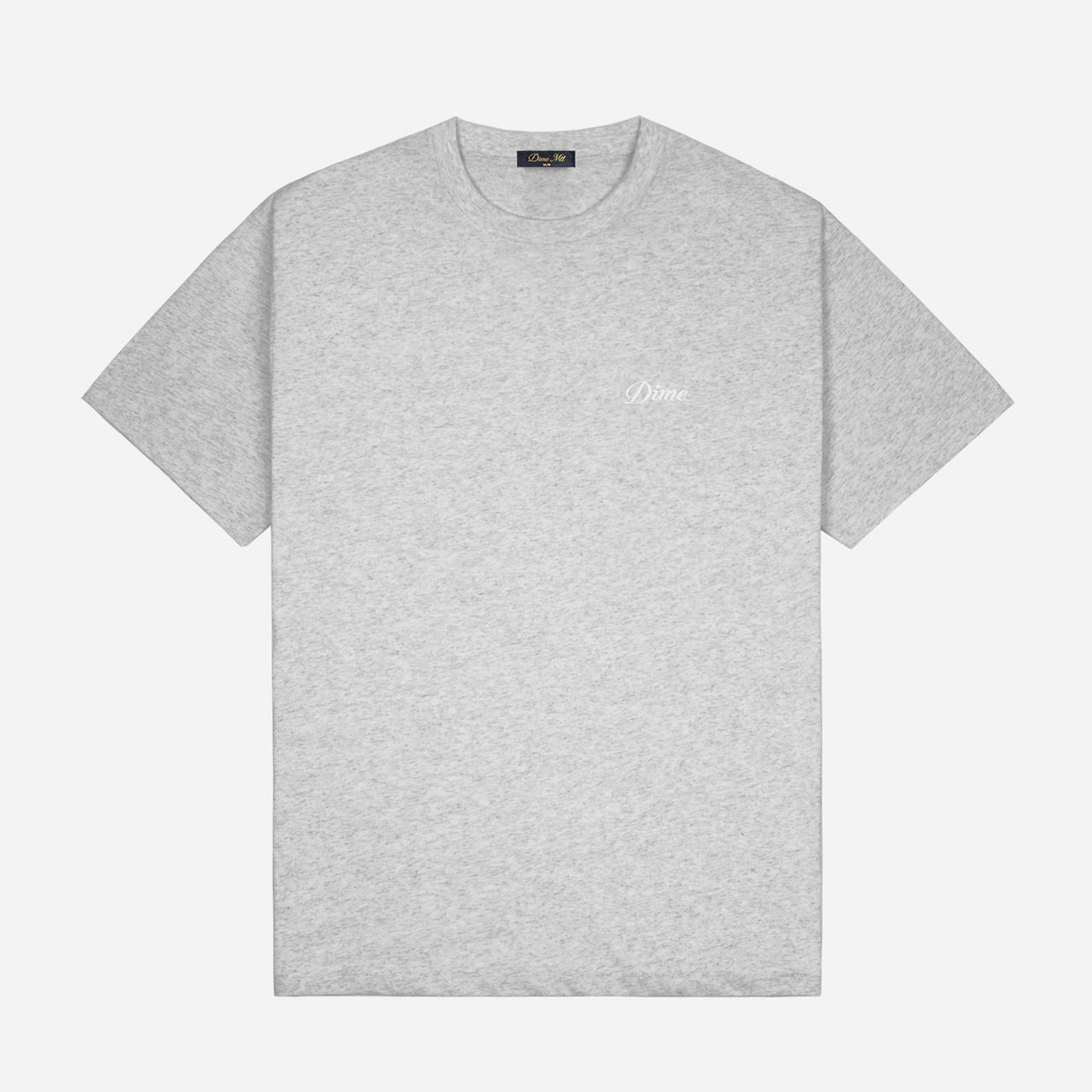 Dime Cursive Small Logo T-Shirt - Heather Grey