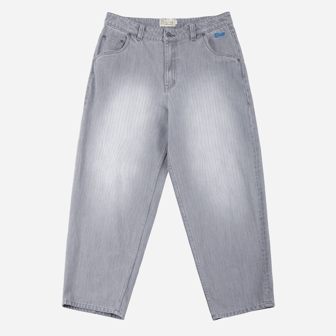 Dime Classic Baggy Denim Pants - Sandblasted Gray (Striped)