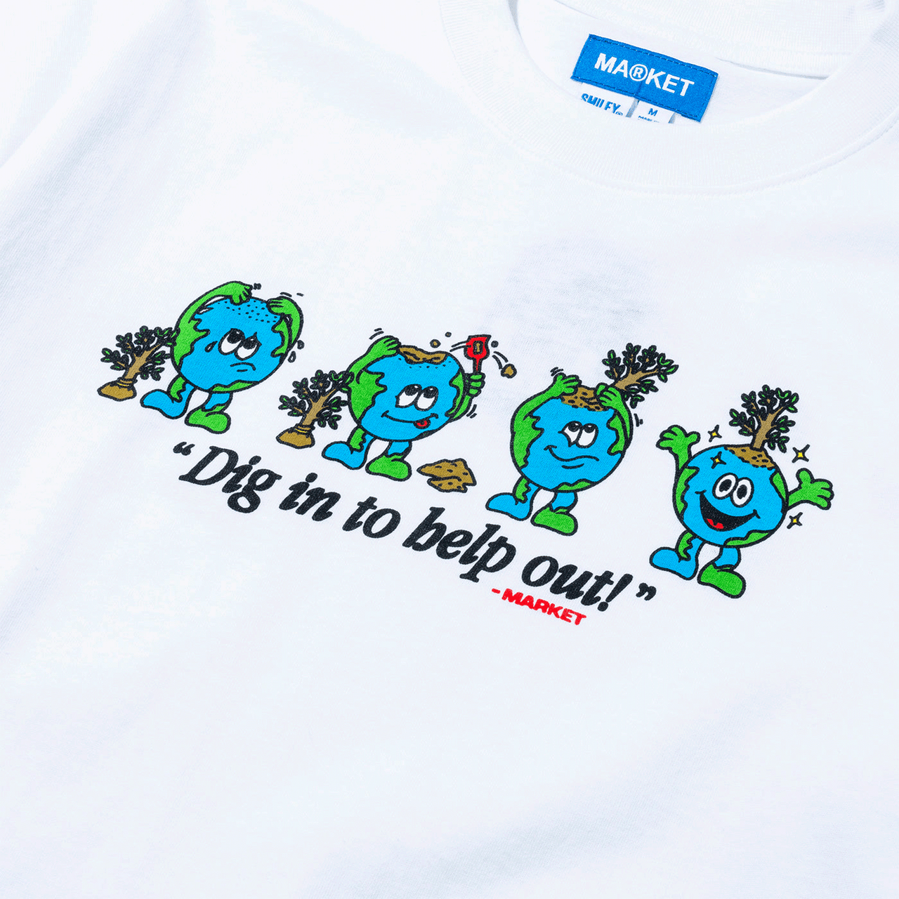 Market Dig In T-Shirt - White