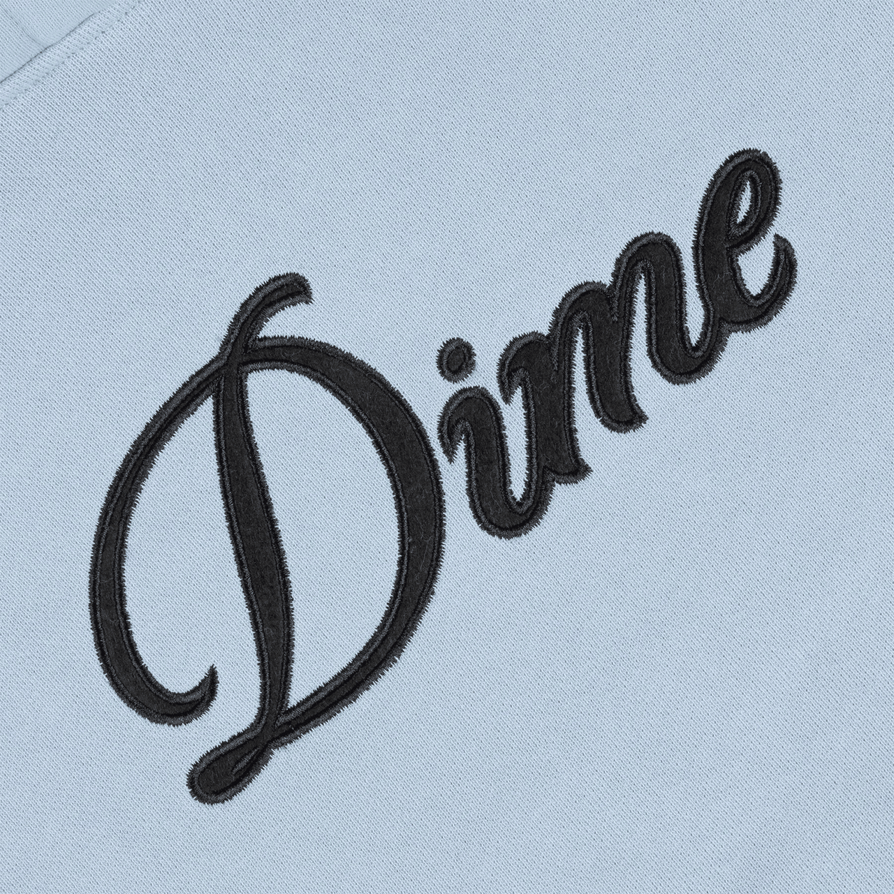 Dime Cursive Hoodie - Blue Fog