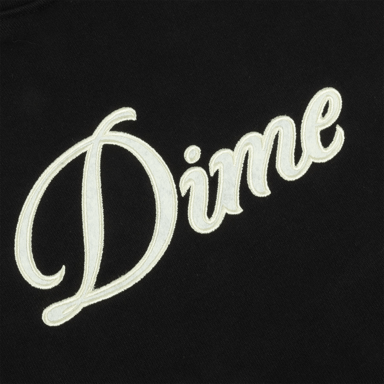 Dime Cursive Hoodie - Black/Beige