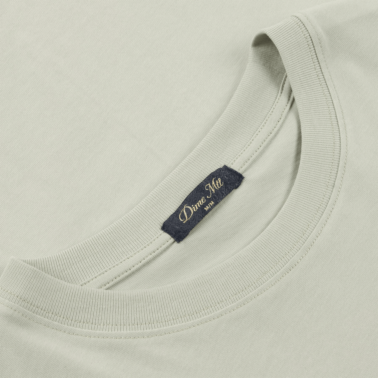 Dime Cursive Small Logo T-Shirt - Charcoal Moss