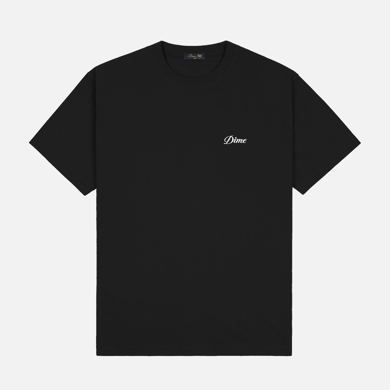 Dime Cursive Small Logo T-Shirt - Black