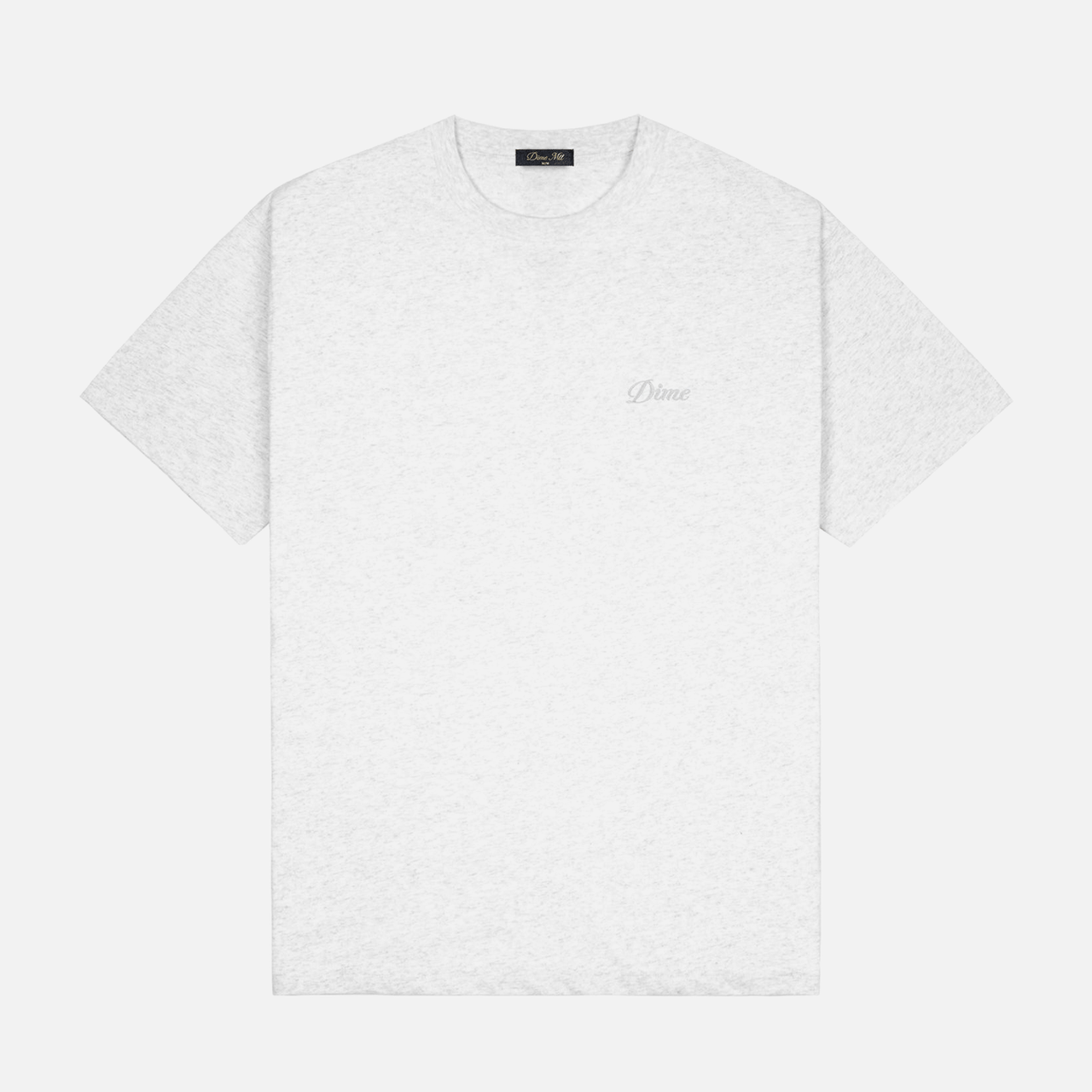 Dime Cursive Small Logo T-Shirt - Ash
