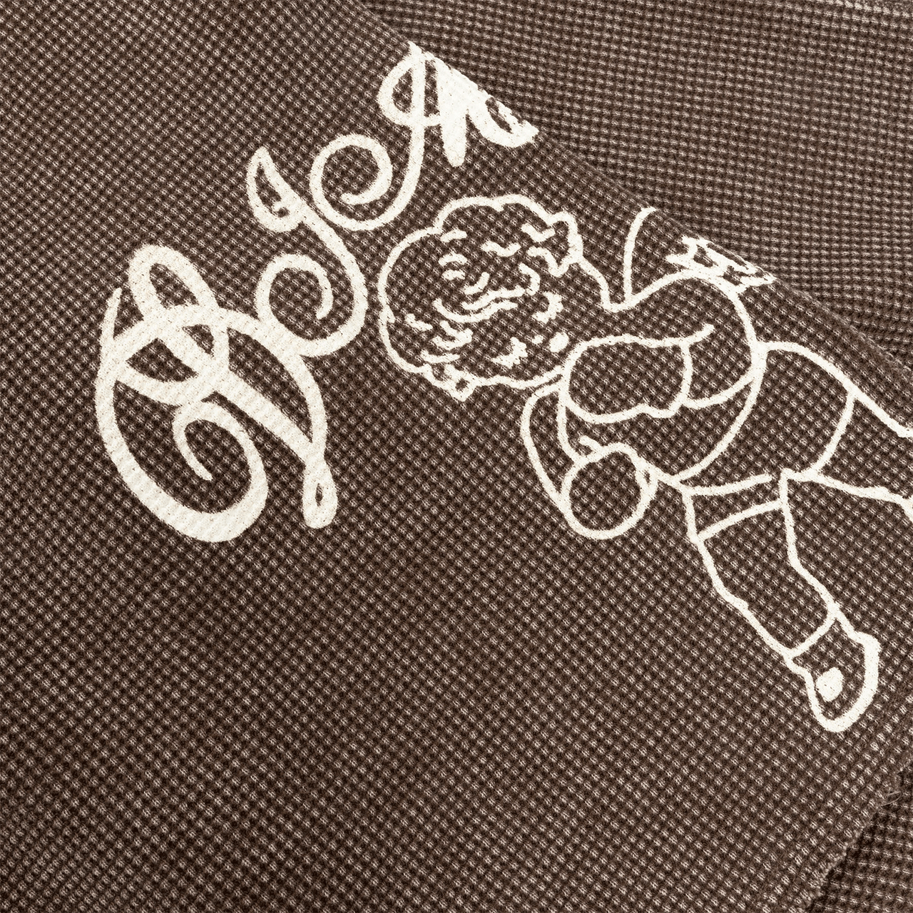 Dime Fighter Waffle Shorts - Brown Washed