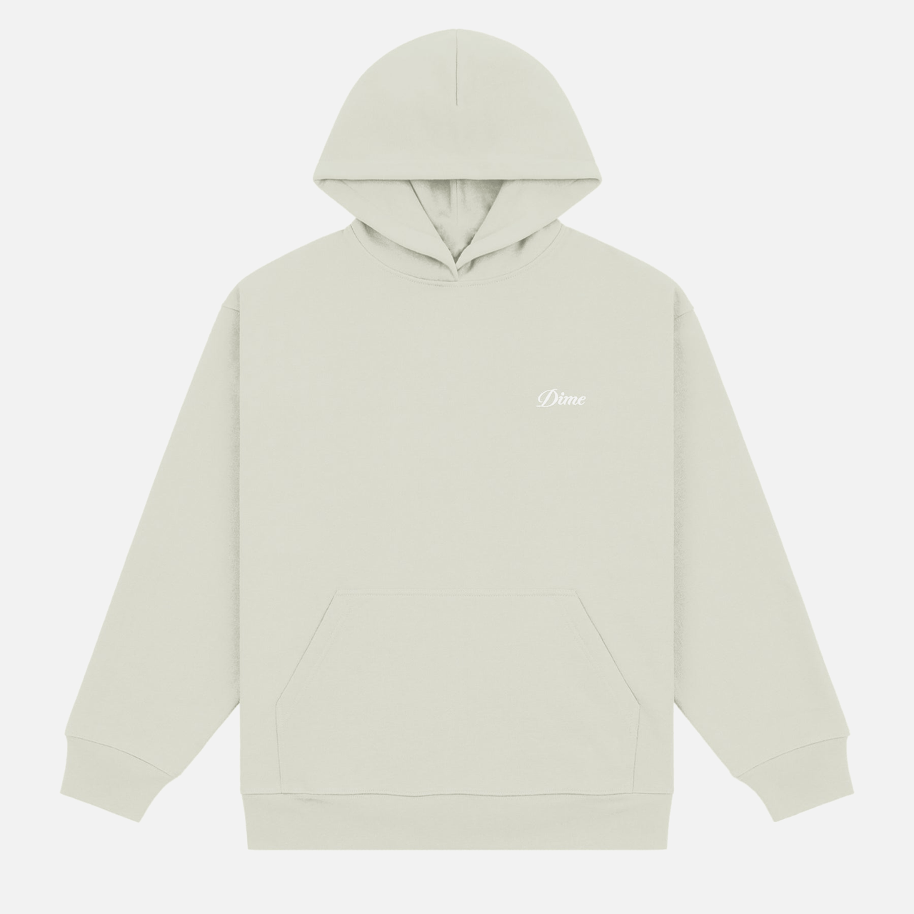 Dime Cursive Small Logo Hoodie - Charcoal Moss