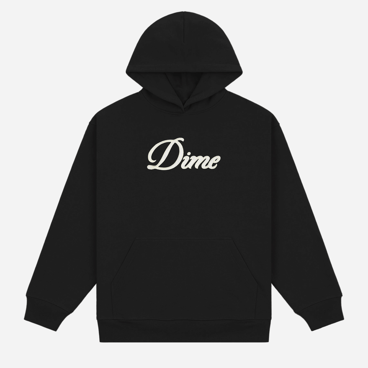 Dime Cursive Hoodie - Black/Beige