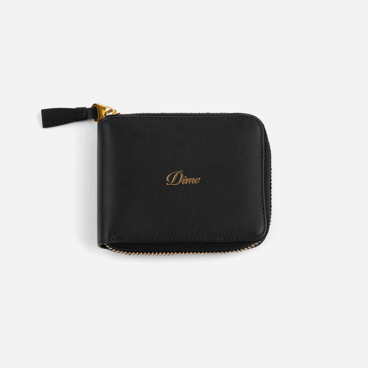 Dime Cursive Zip Wallet - Black