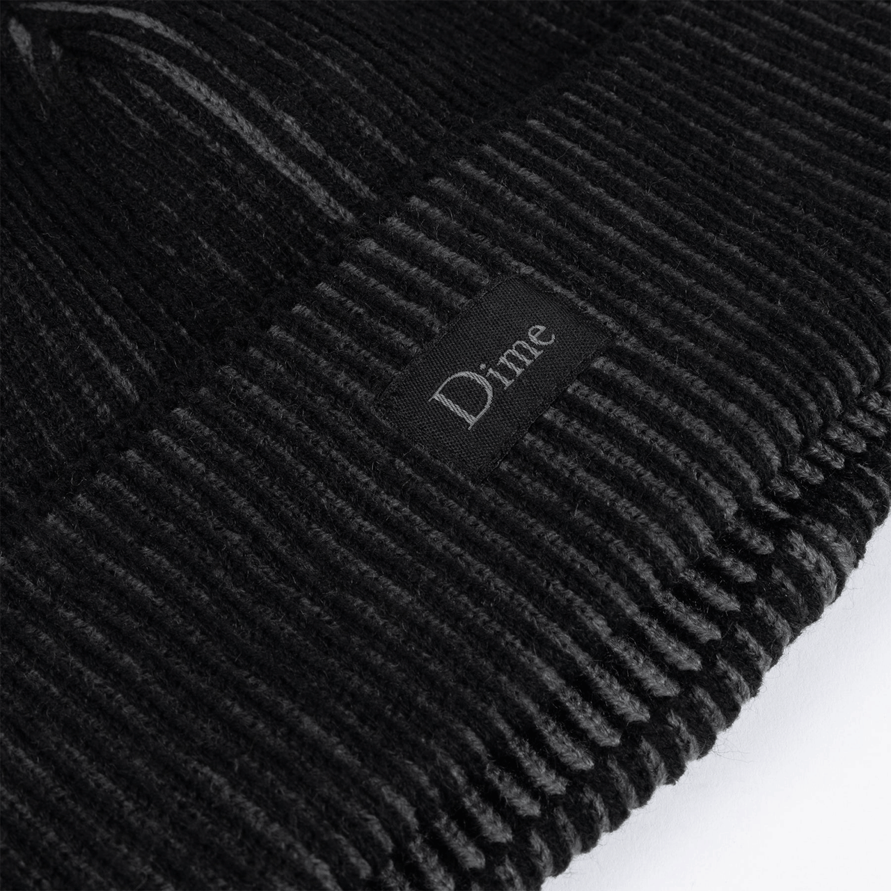 Dime Classic Rib Beanie - Black / Charcoal