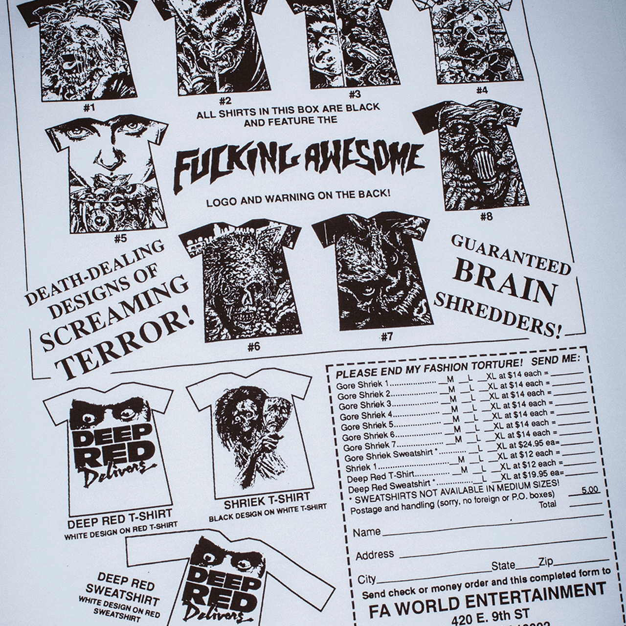 Fucking Awesome Gore Shriek Tee - White