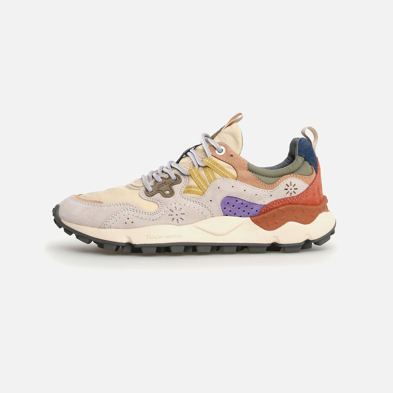 Flower Mountain Woman Yamano 3 Suede / Nylon - Beige / Milk / Violet