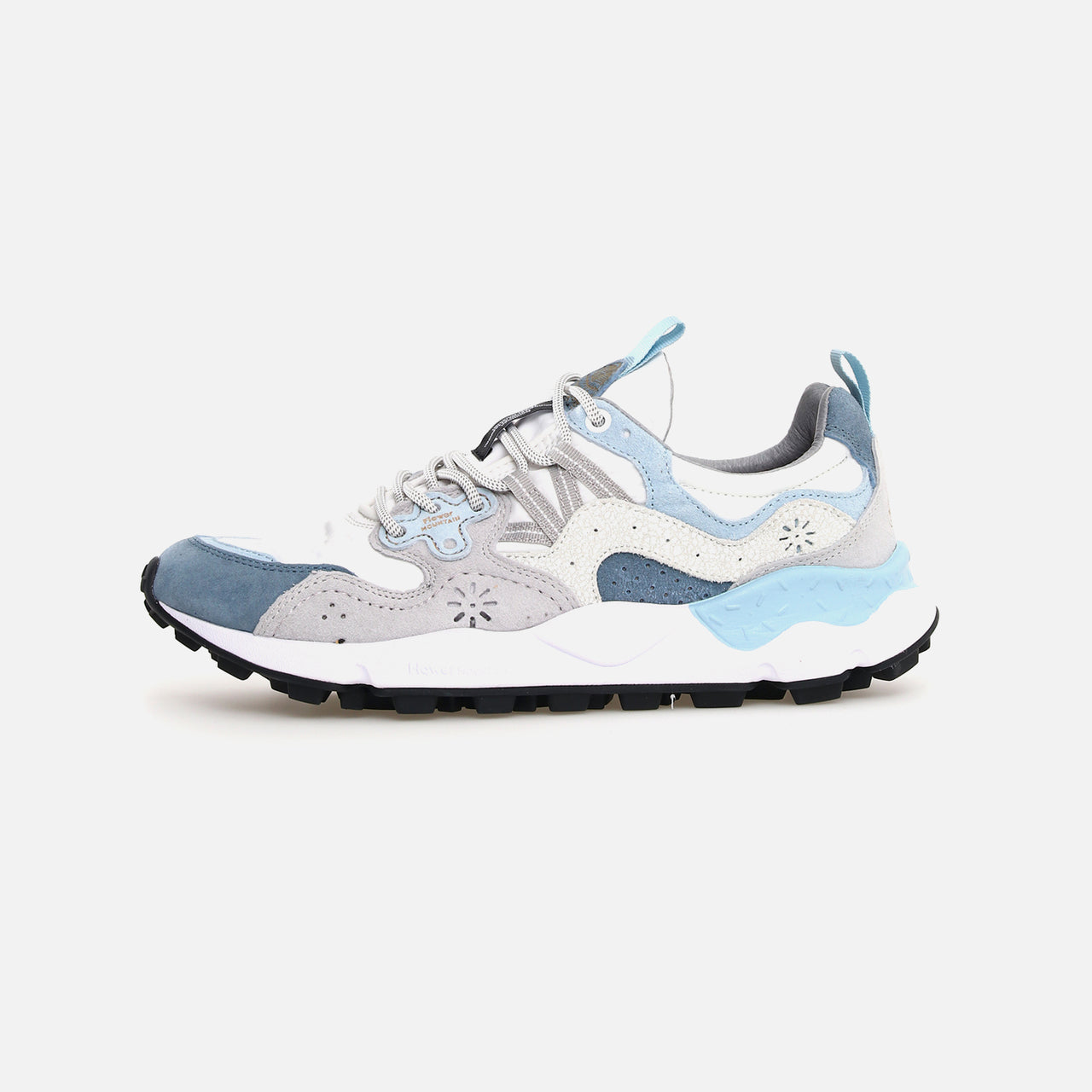 Flower Mountain Yamano 3 Suede / Nylon / Crack Lether - Celeste / White / Grey