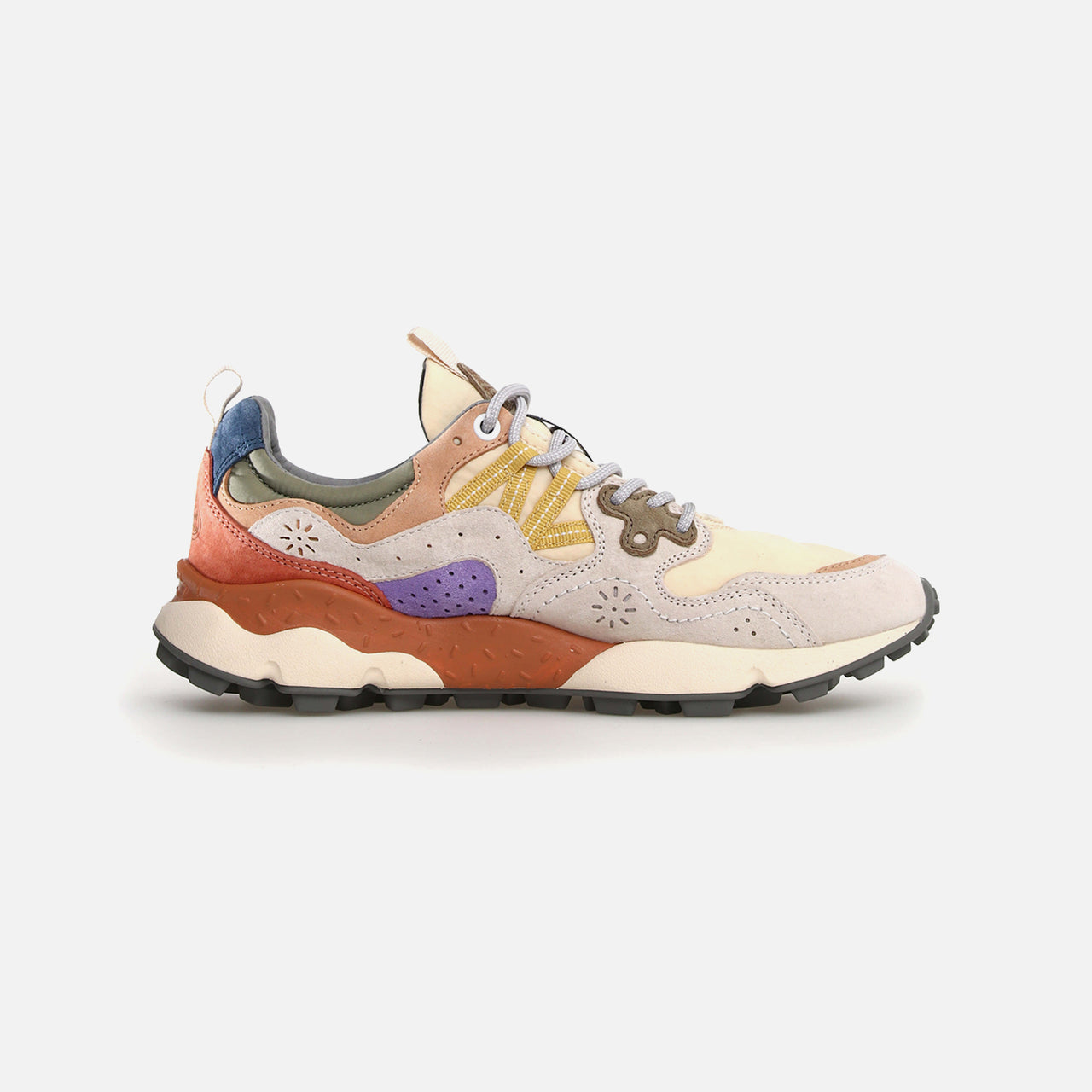 Flower Mountain Woman Yamano 3 Suede / Nylon - Beige / Milk / Violet