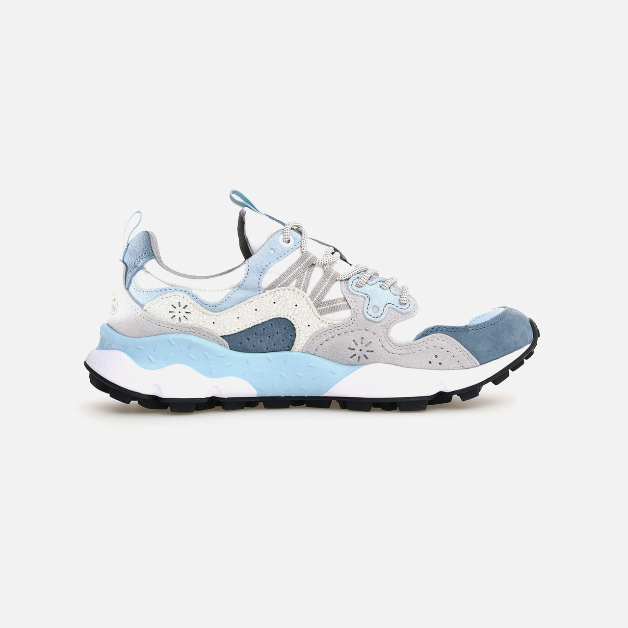 Flower Mountain Yamano 3 Suede / Nylon / Crack Lether - Celeste / White / Grey