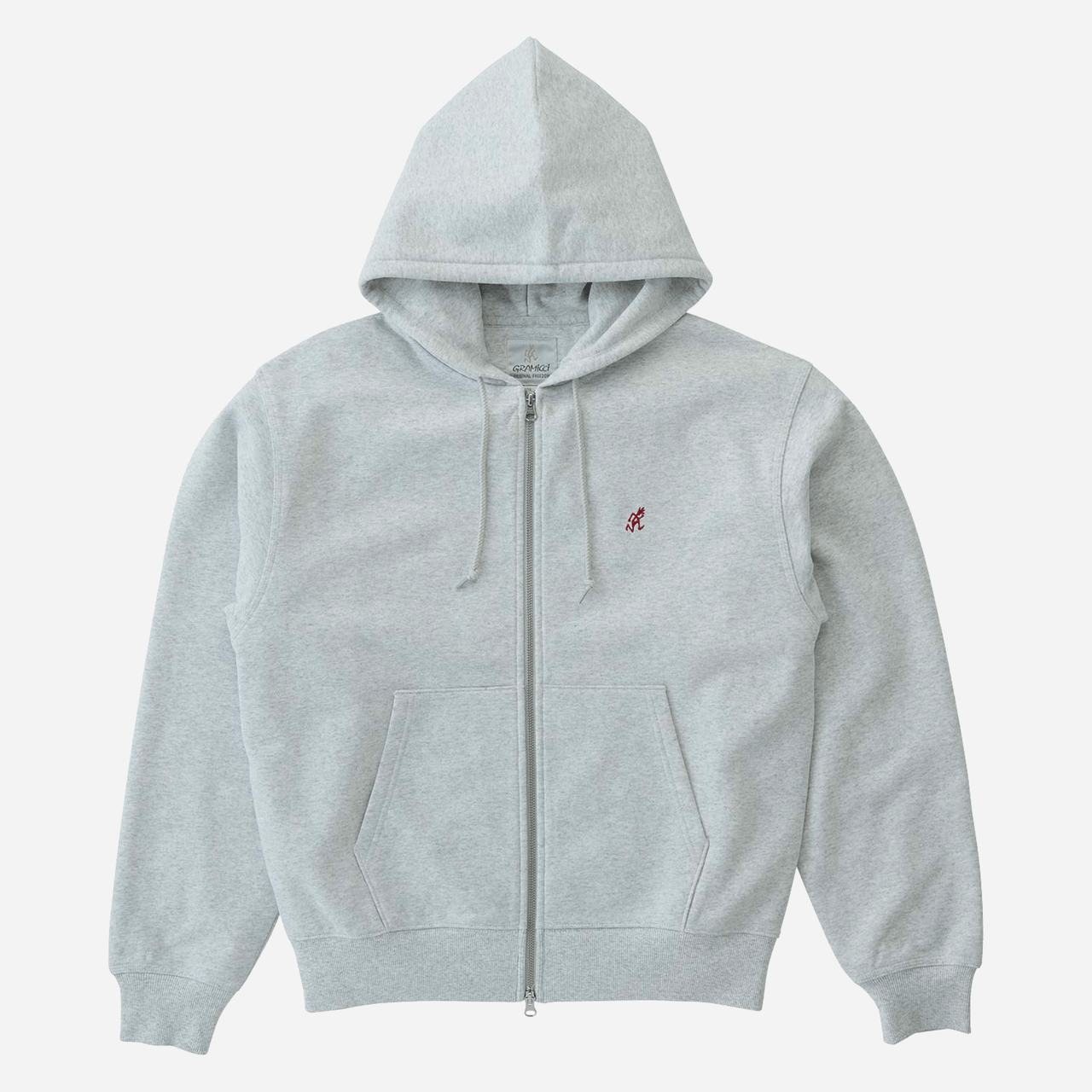 Gramicci One Point Zip Hooded Sweatshirt - Heather Ash