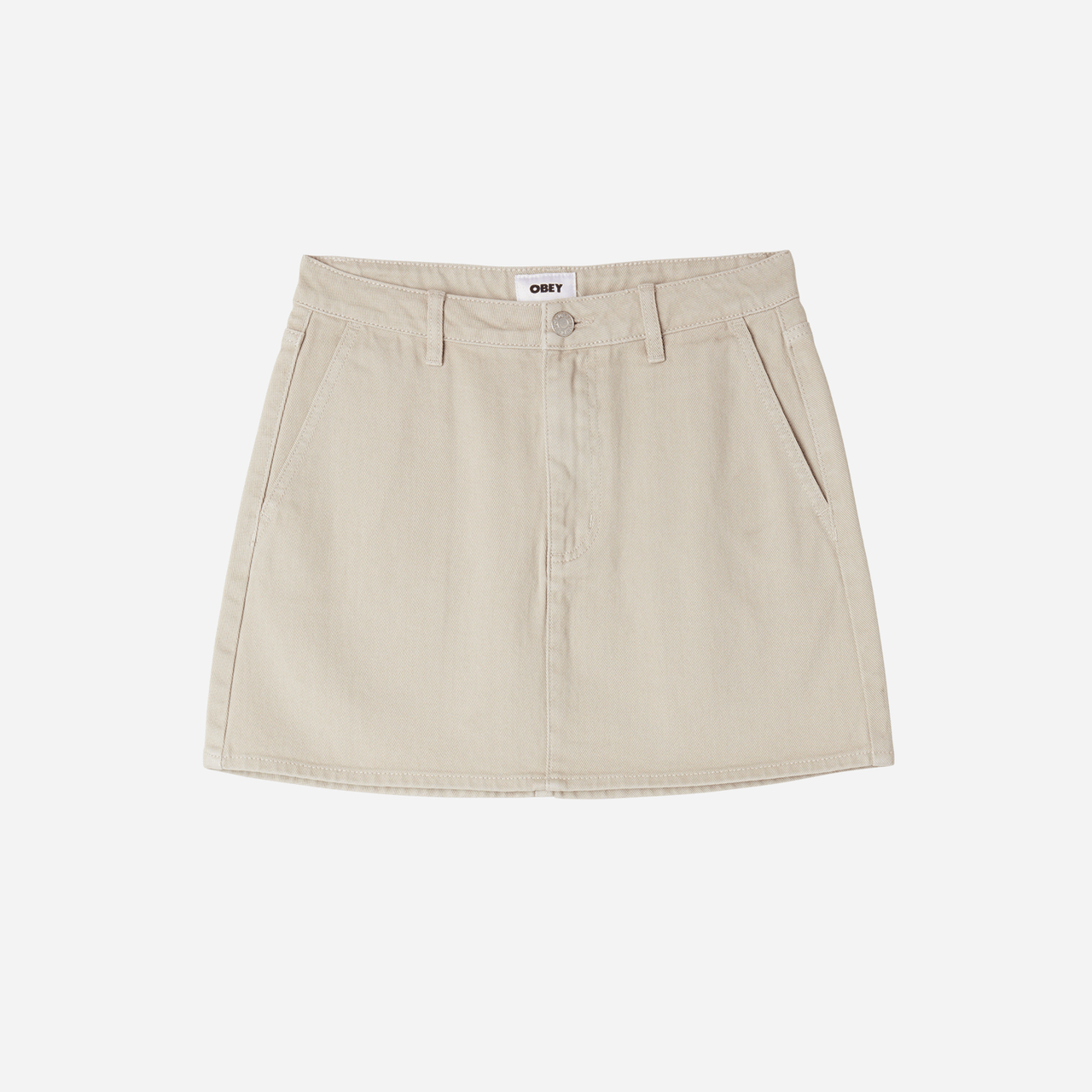 Obey Jenny Overdyed Skirt - Silver Grey