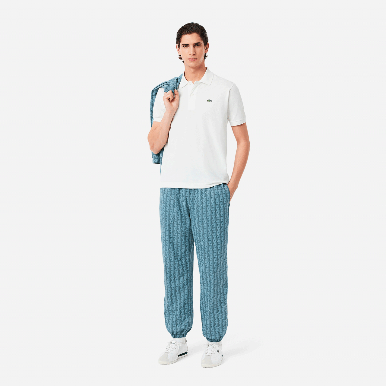 Lacoste Pantalon Con Monograma - Azul