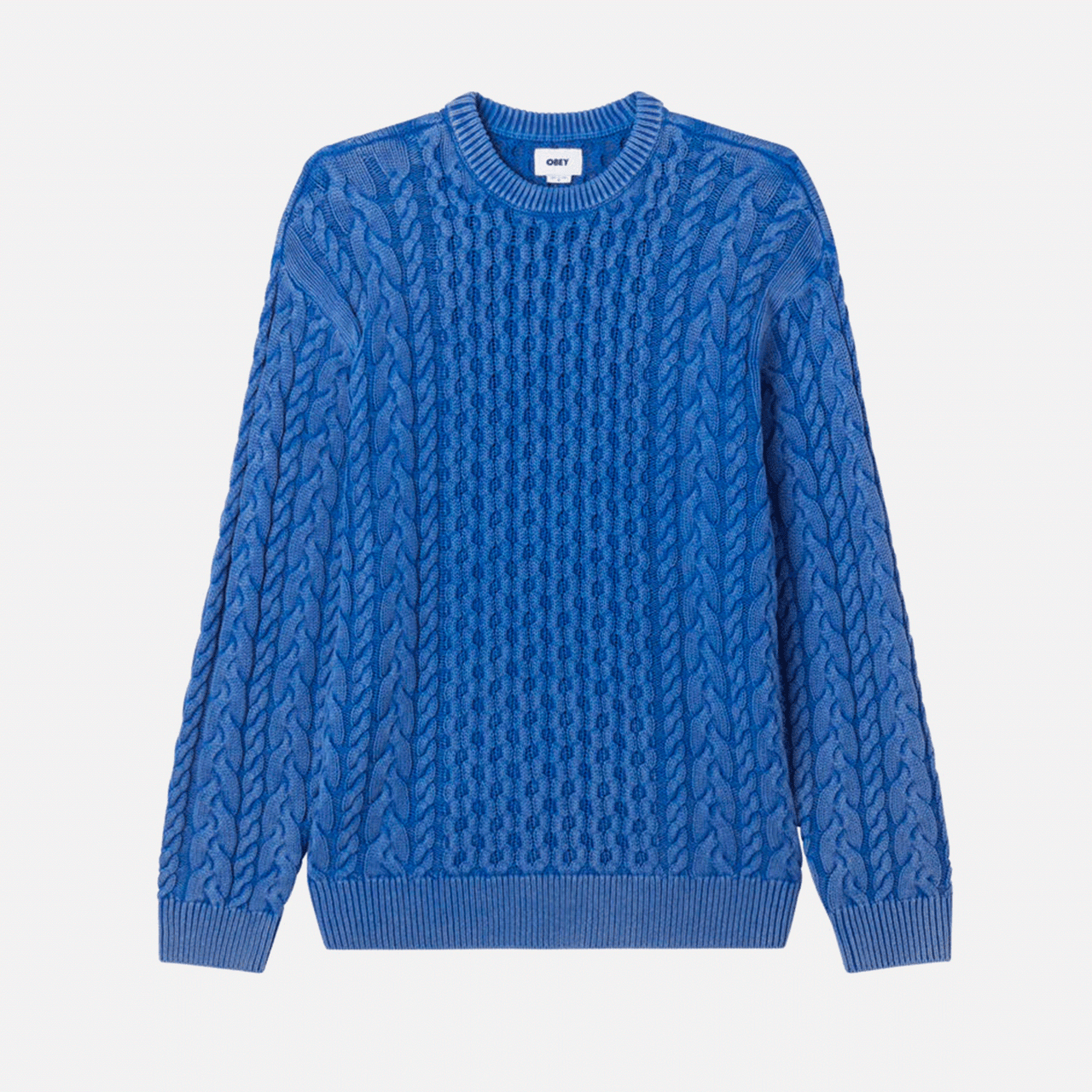 Obey Faded Wash Sweater - Olimpian Blue