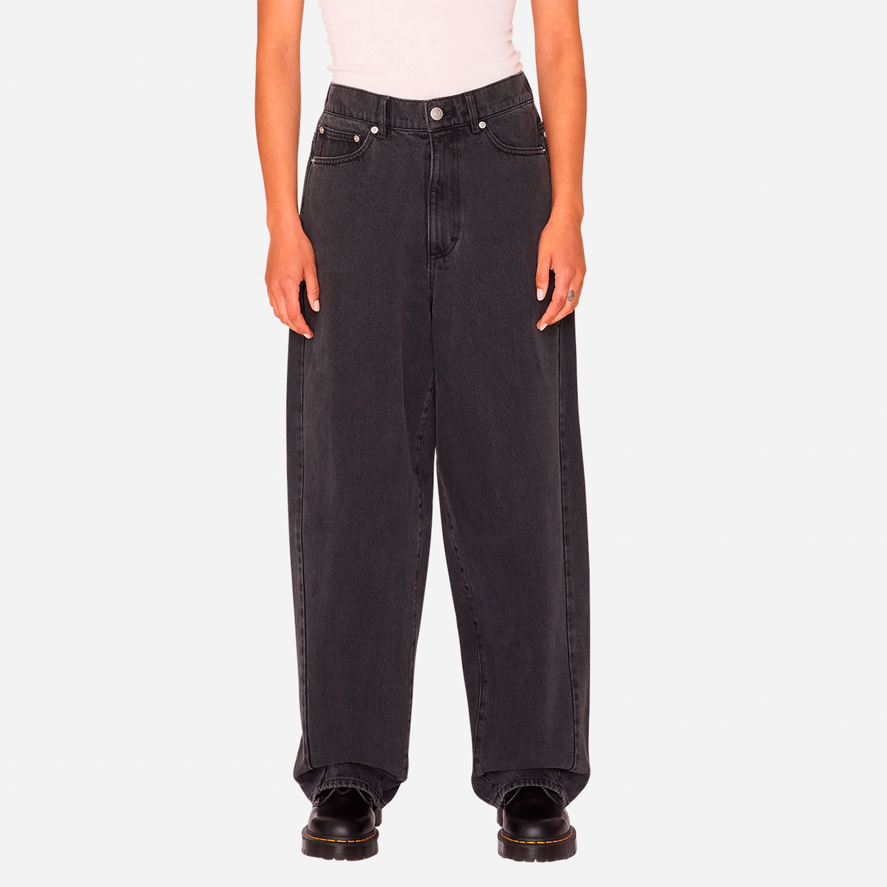 Obey Leah III Baggy Denim - Black Ash