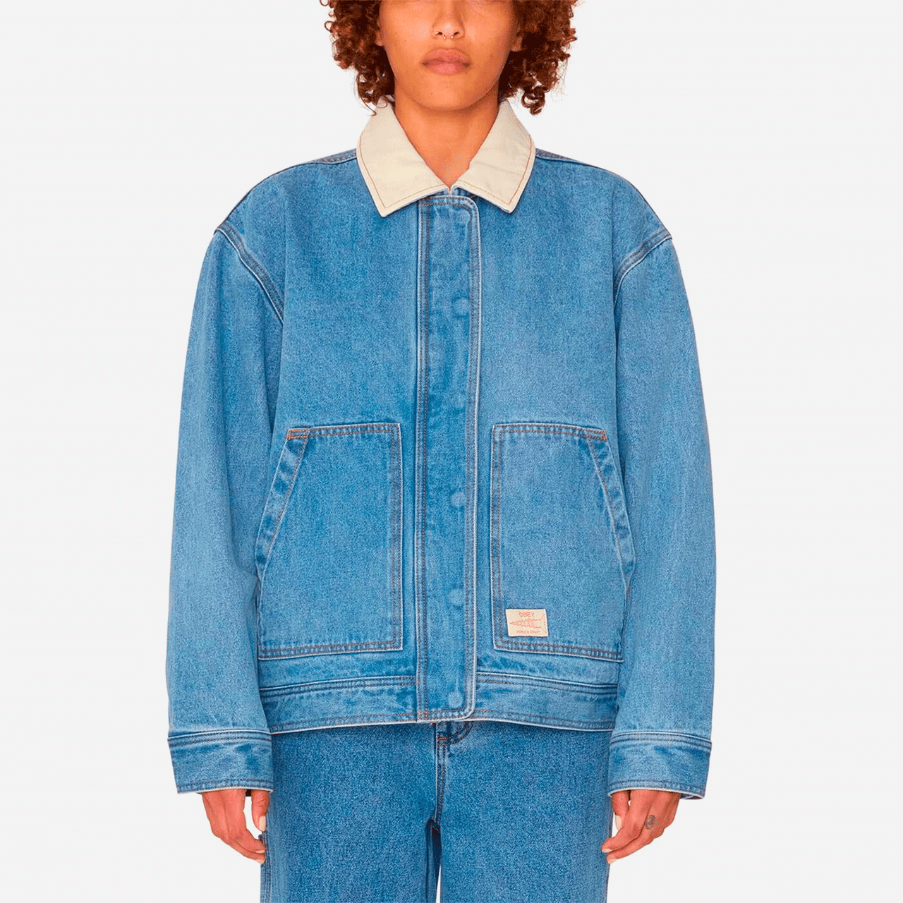 Obey Sybil Jacket - Light Indigo
