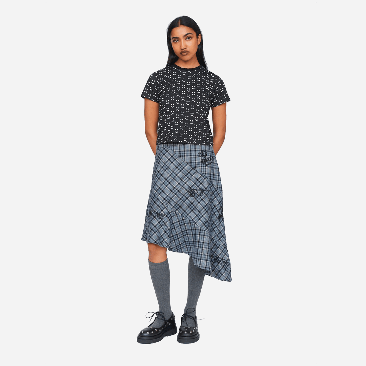 Lazy Oaf Mini Happy Sad Fitted Tee