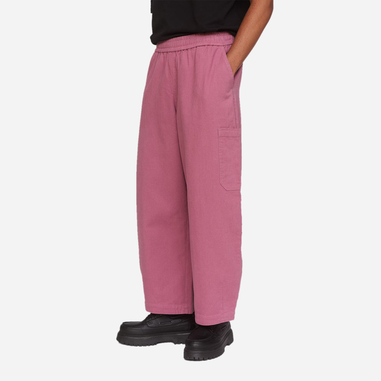 Lazy Oaf Bev Pink Barrel Leg Pants