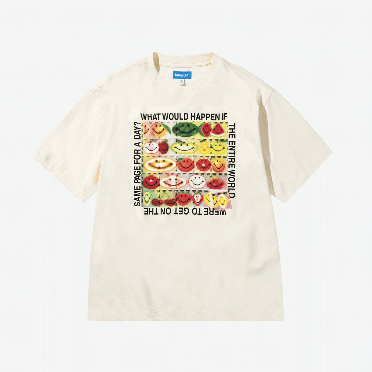 Market Smiley Same Page T-Shirt - Butter Cream