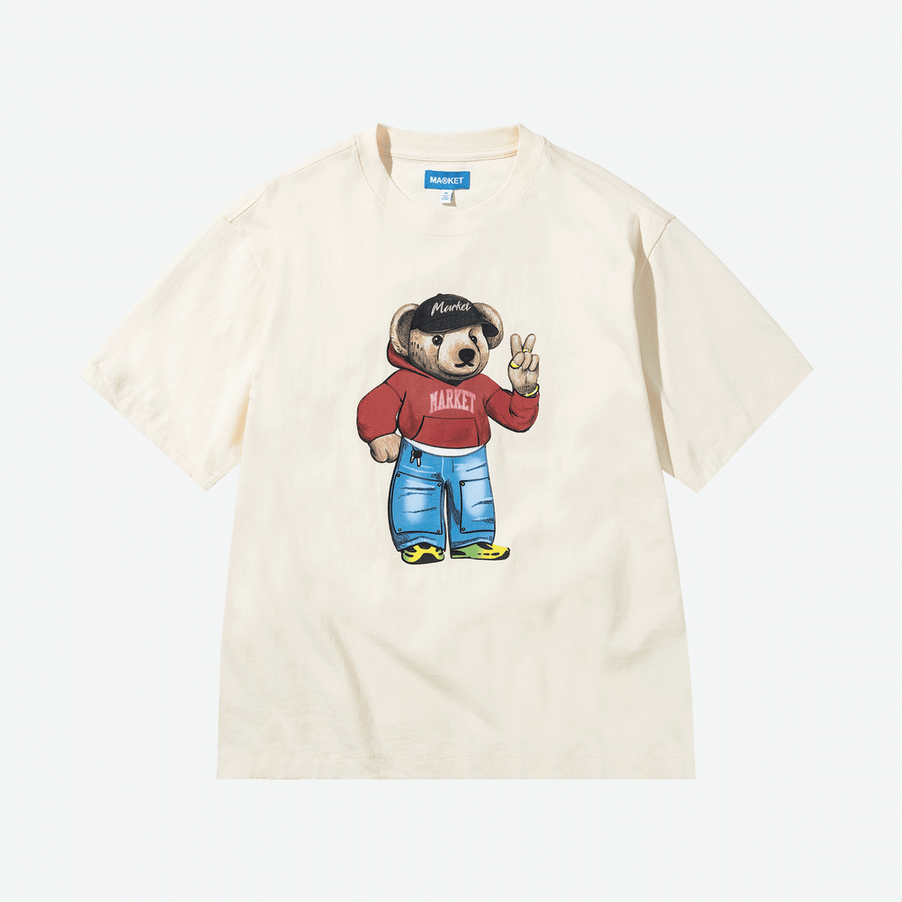Market Fit Check Bear T-Shirt - Butter Cream