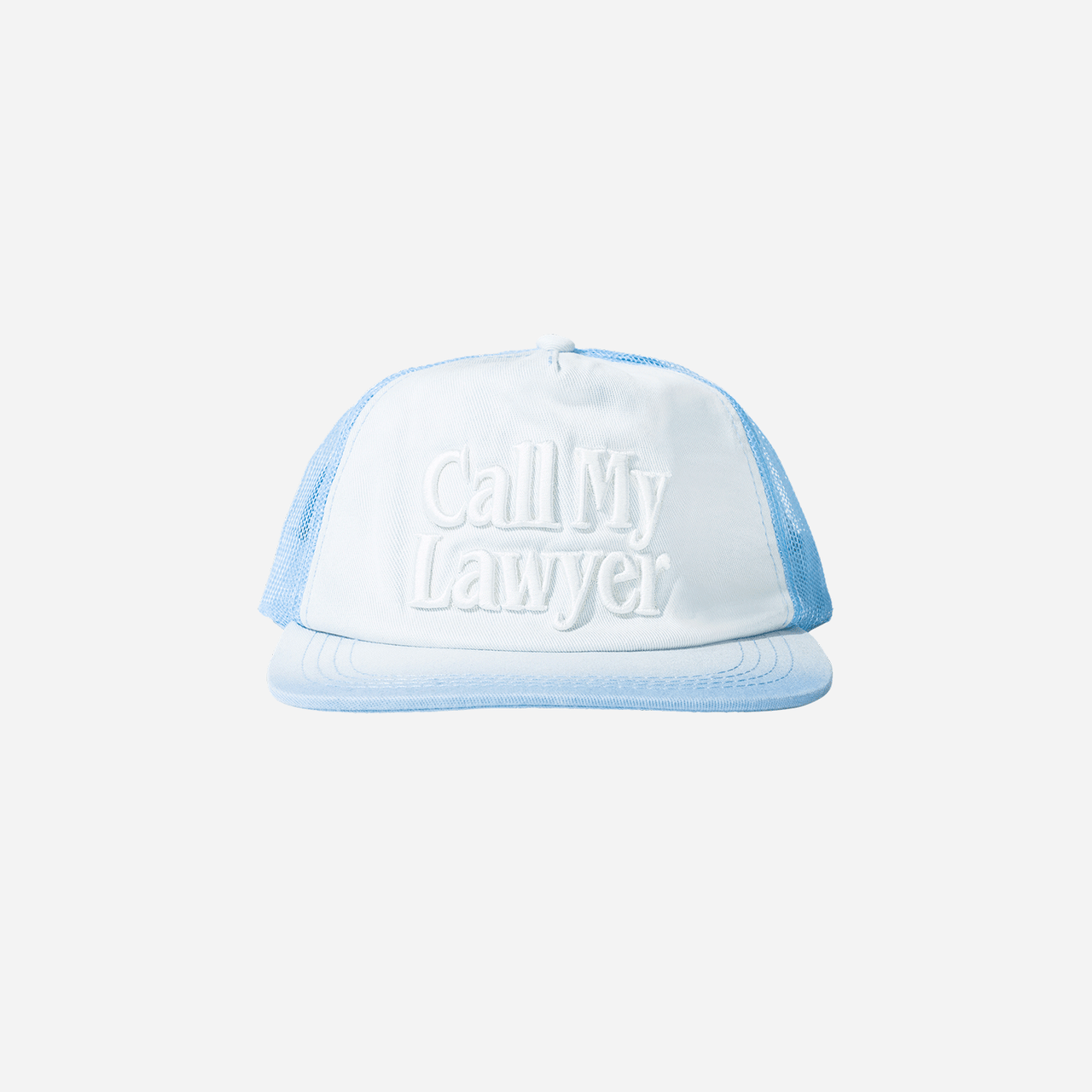 Market Call My Lawyer 3D 5 Panel Hat - Ice Blue