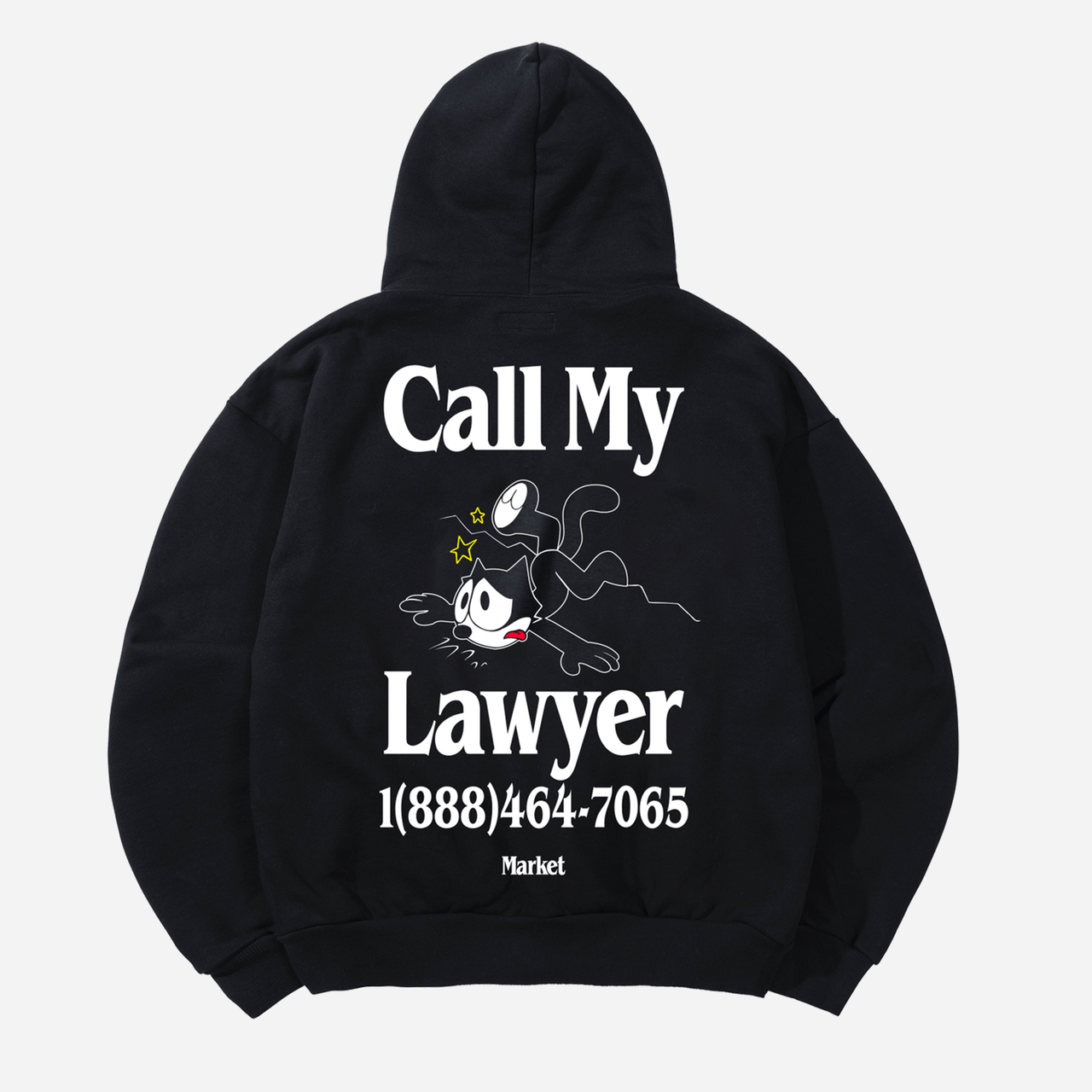 Market Felix The Cat Call My Lawyer Hoodie - Washed Black