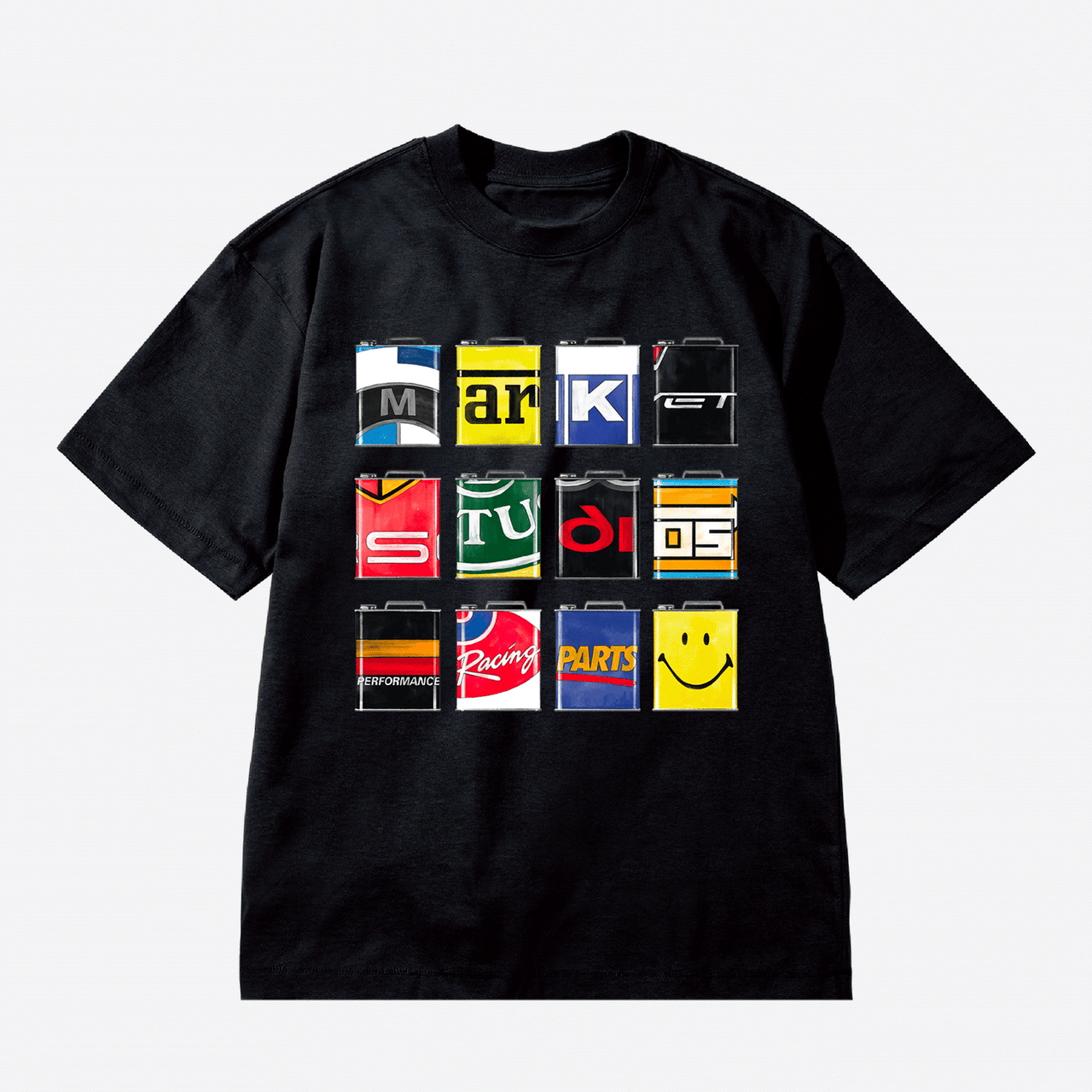 Market Smiley Oil Can T-Shirt - Black